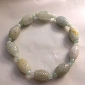 Genuine Jadeite stone beaded bracelet